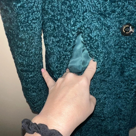SAM EDELMAN GREEN COAT XS - Picture 4 of 16